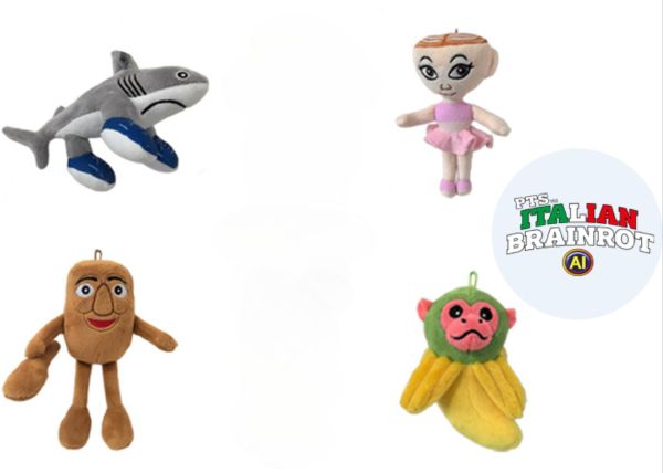 (Mis 7,5) ITALIAN BRAINROT AI Peluche 70cm – 4ass…x